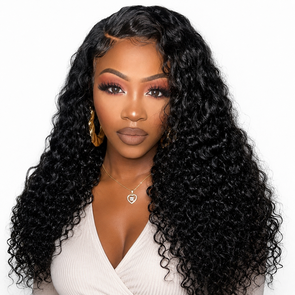 22In Brazilian Hair Water Wave Glueless Wig-13x4 Full Frontal Lace Wig