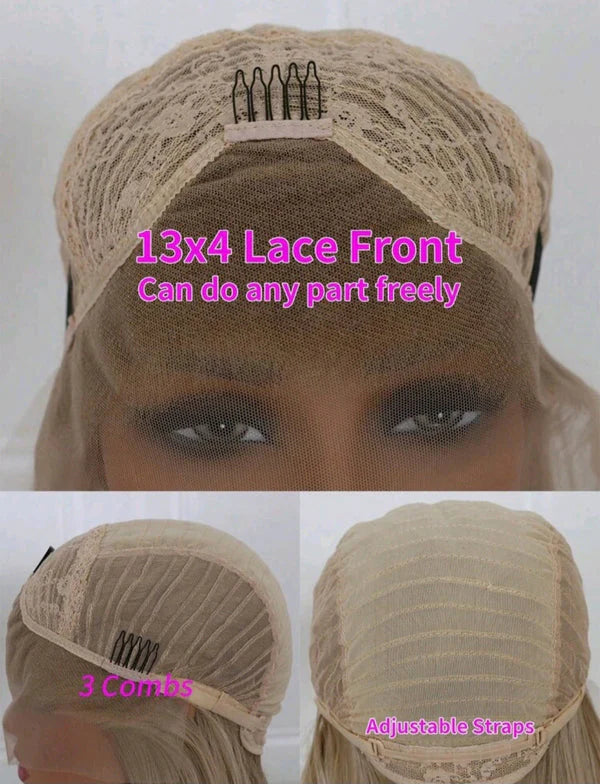 Blonde Lace Front Wig - human blend
